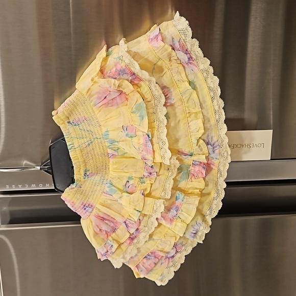 💕LOVESHACKFANCY💕 Billie Skirt ~ Bright Azalea Floral Print Girls 18-24 M NWT - Picture 8 of 15